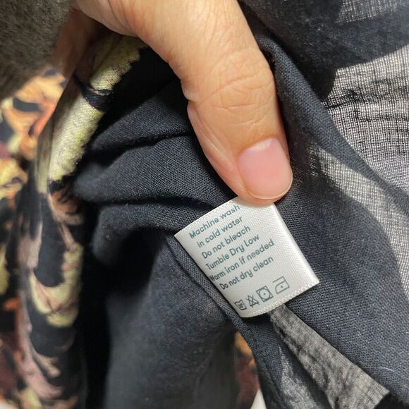 Roller Rabbit Womens Pamela Taos Mini Tunic Dress in Black Floral Size Small - Picture 5 of 9